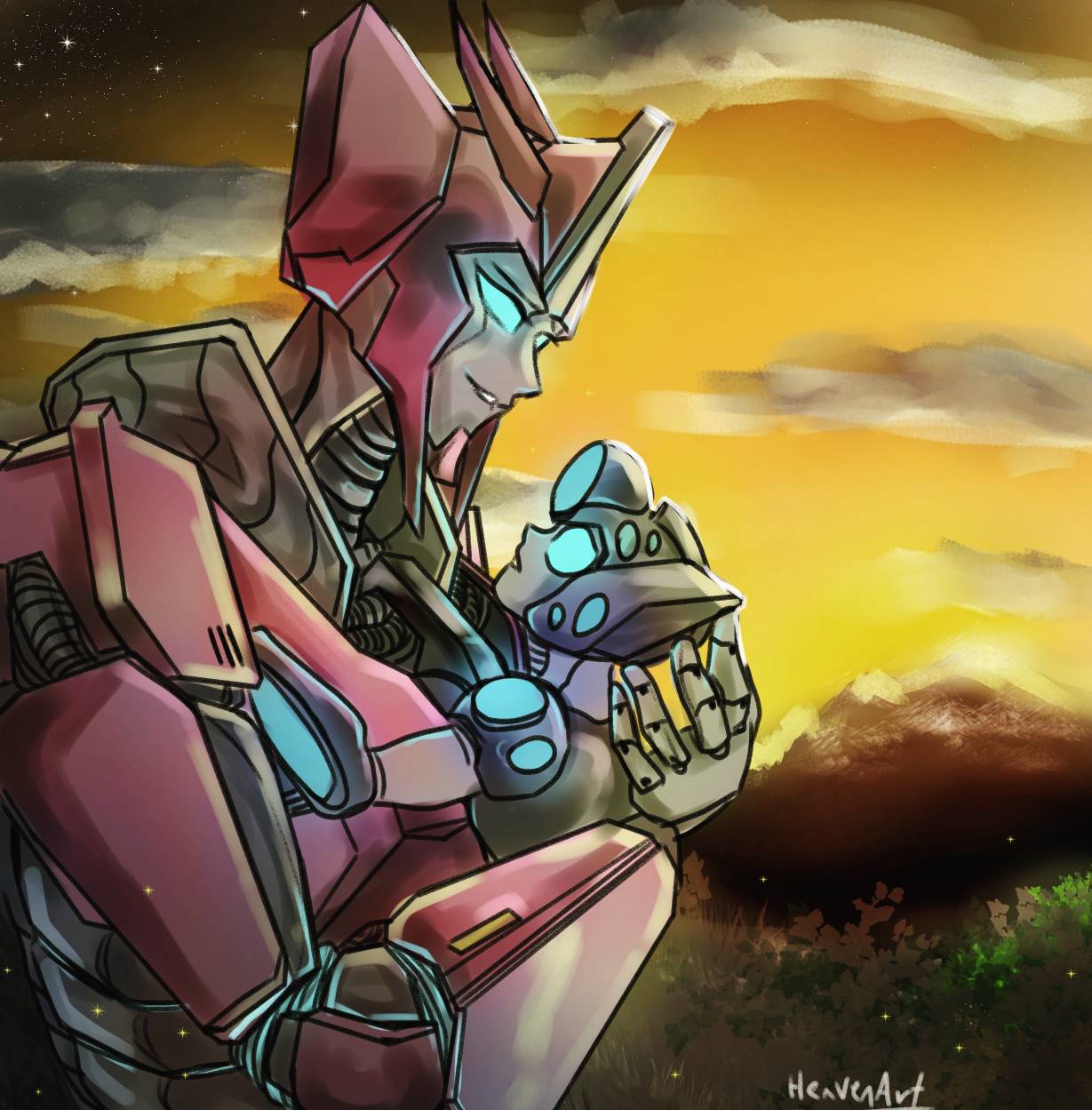 Transformer Birth Elita-one and her baby (Transformers AU) by HeavenArt0 on DeviantArt