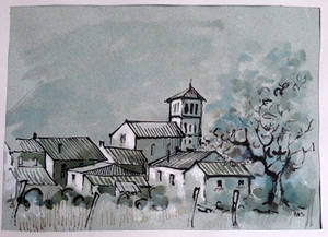 Village de Dordogne . INK.