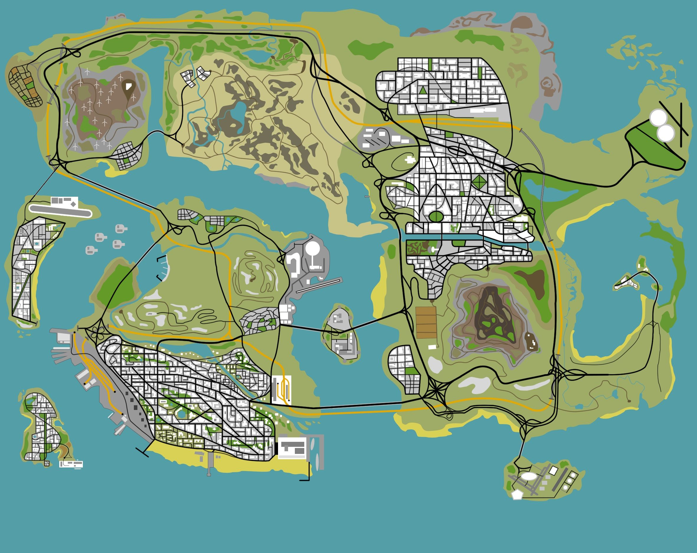 GTA 6. Grand Theft Auto VI: Vice City Map 2/4 by avatar-sd on DeviantArt