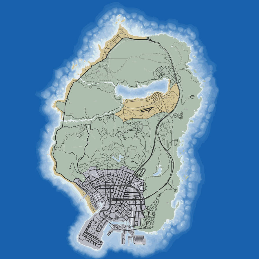 GTA 5 - map of the routes - HD by Unter-offizier on DeviantArt