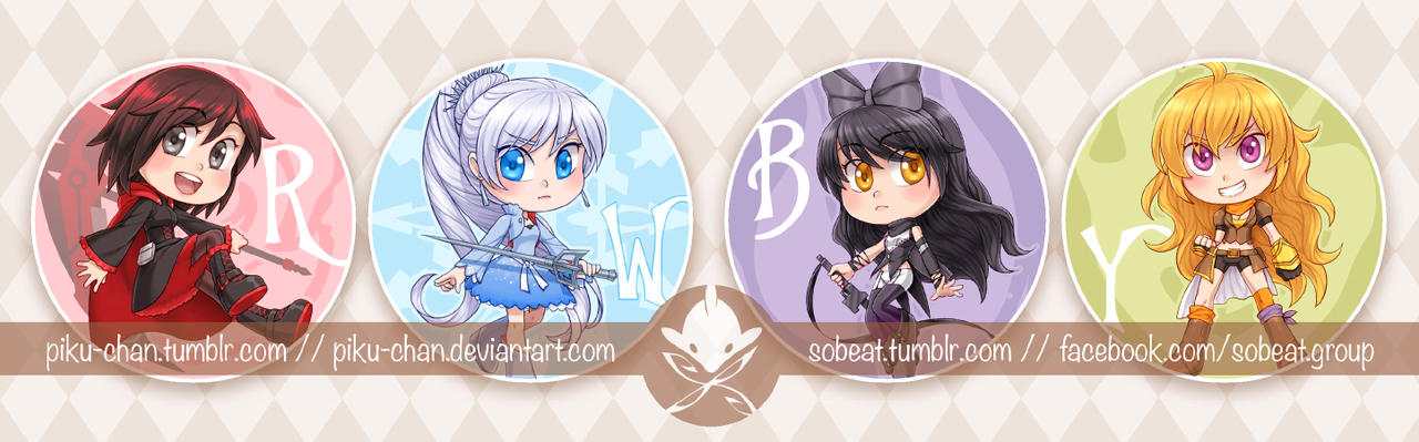 RWBY: Badges! by piku-chan on DeviantArt