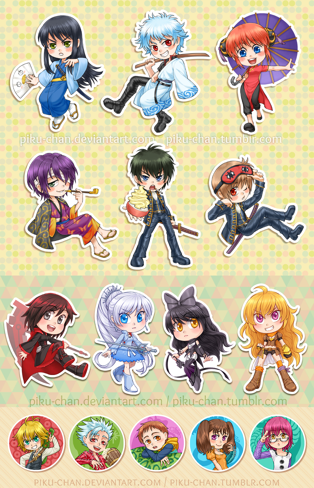 Keychain Bonanza by piku-chan