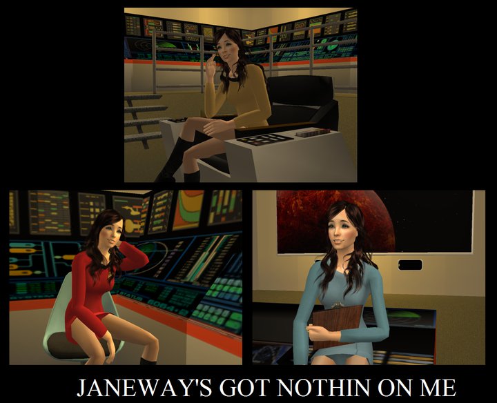 Me as Star Trek characters in Sims