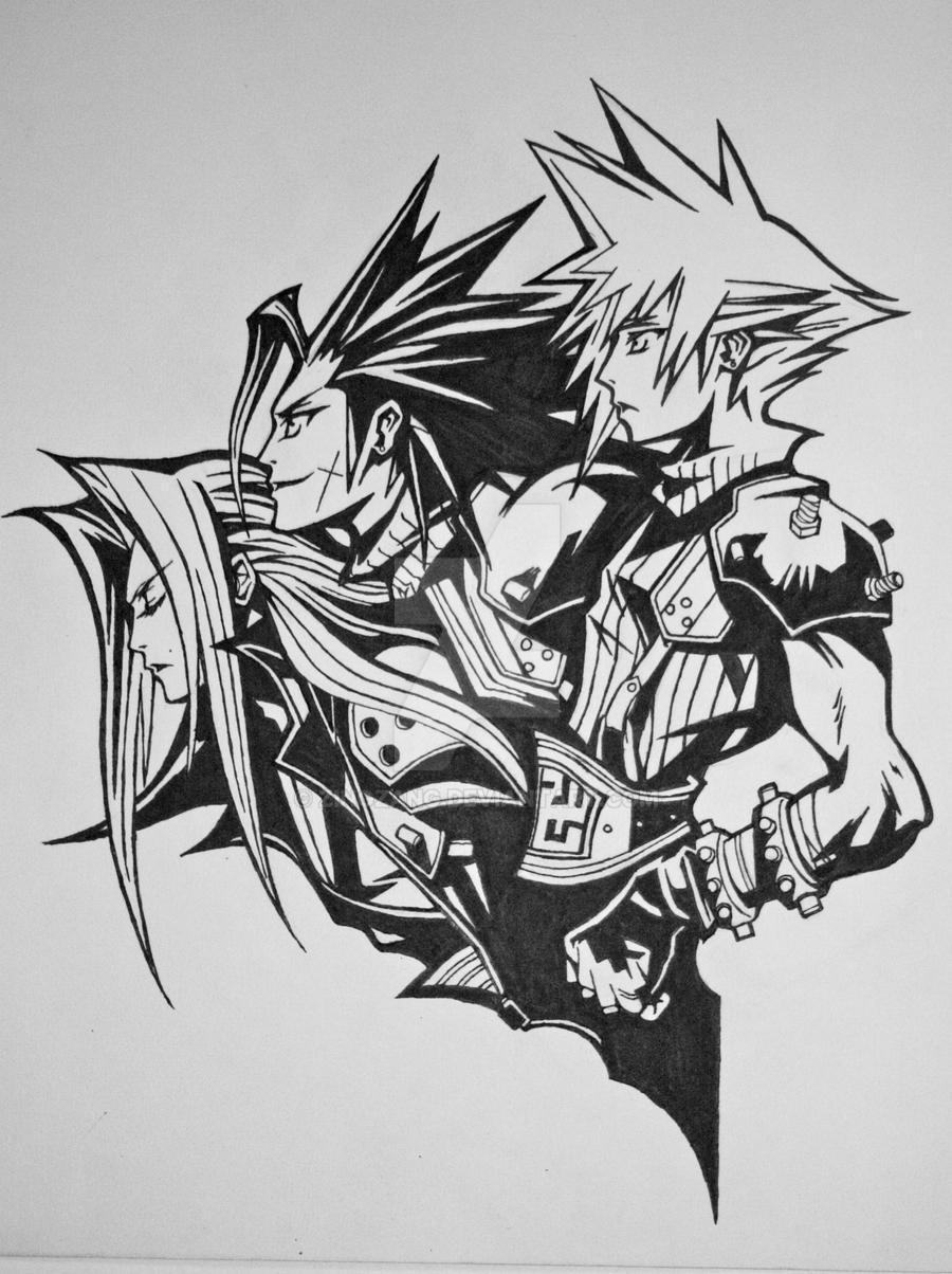 Cloud Sephiroth and Zack