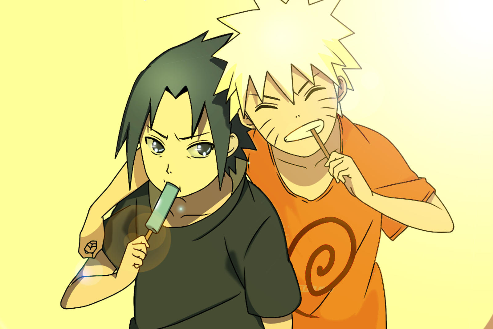 Kid Naruto n Sasuke Wallpaper