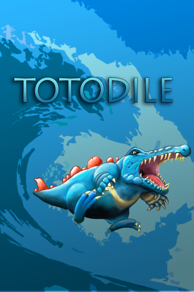 Totodile iPhone Background