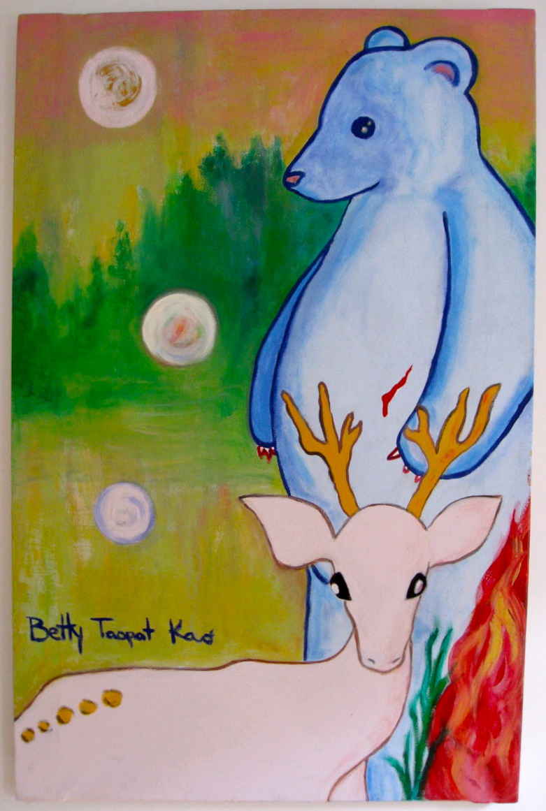 Bear, white deer, spirits 09