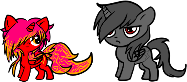 Ember and Lightning Chibis