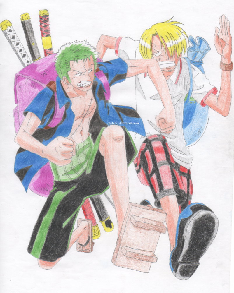 Zoro And Sanji Running