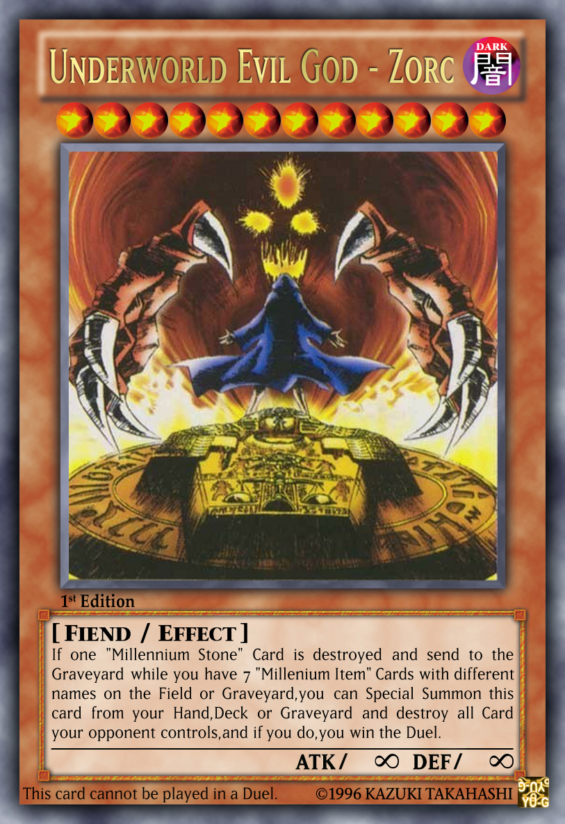 yugioh dark god cards Dark Lord Dragon orica custom card obelisk tormentor winged dragon of ra egyptian gods god altered