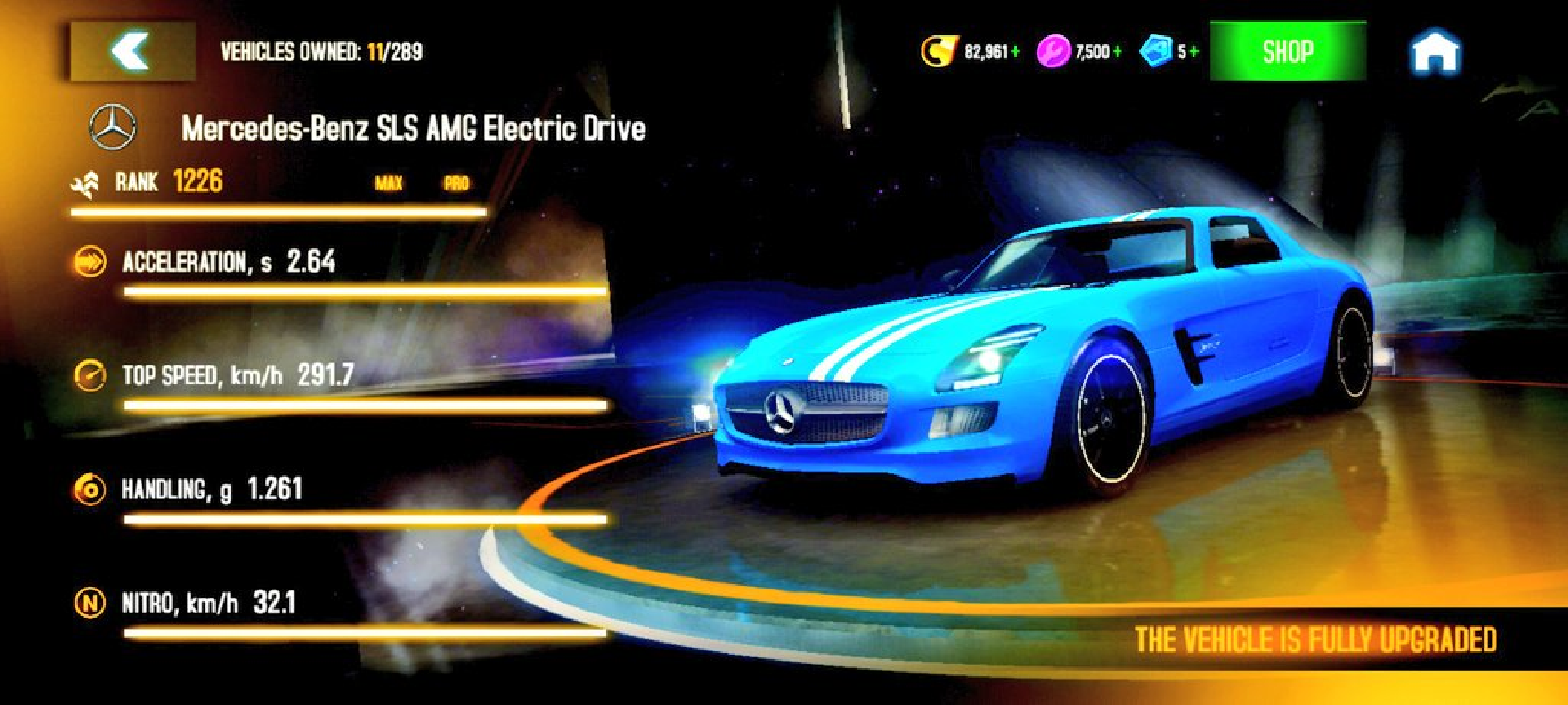 Asphalt 8 mercedes benz deals sls amg electric drive