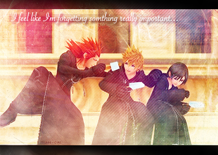 Roxas, Axel and Xion