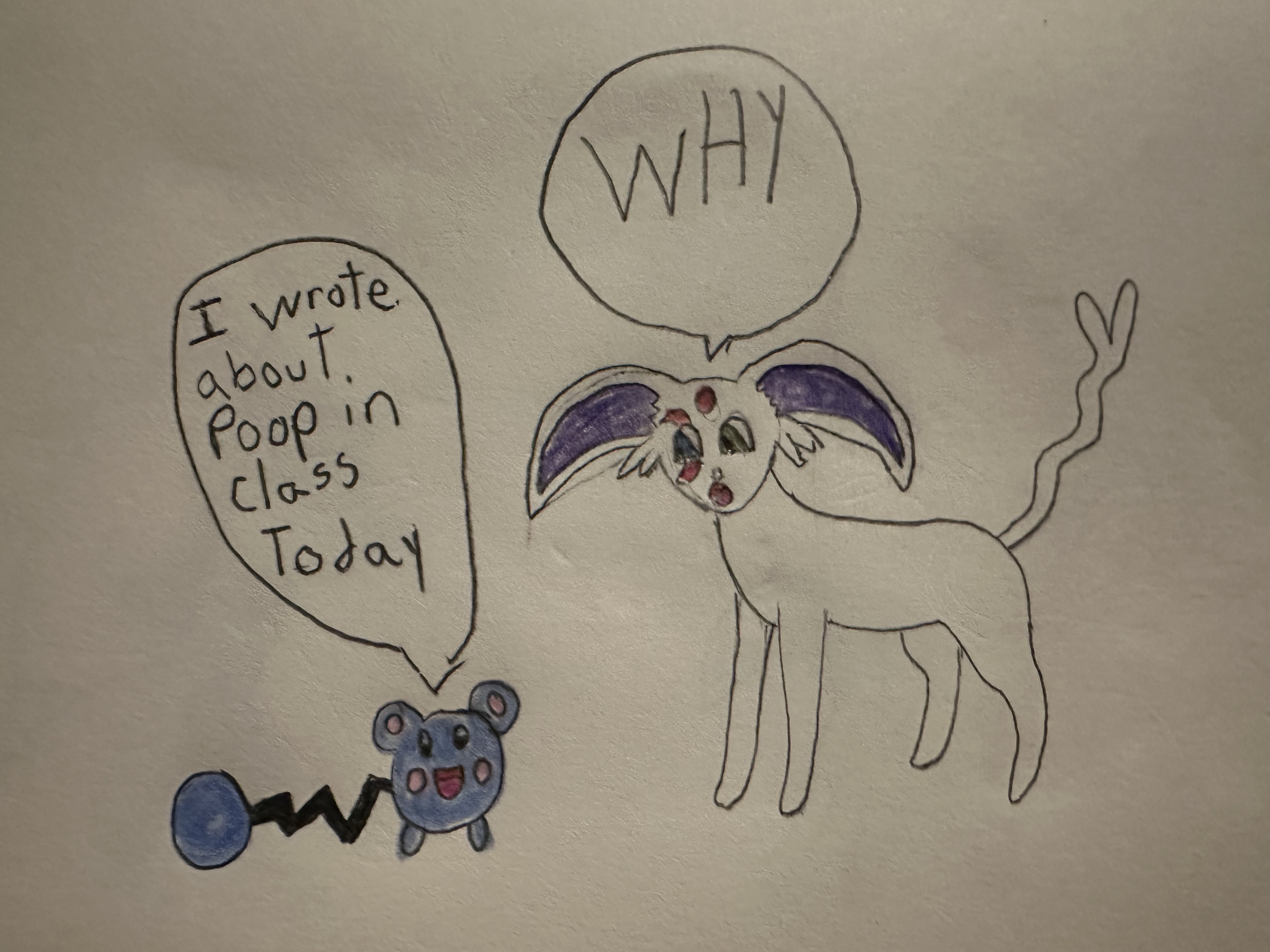 Writing about poop by GhostTheEspeon on DeviantArt