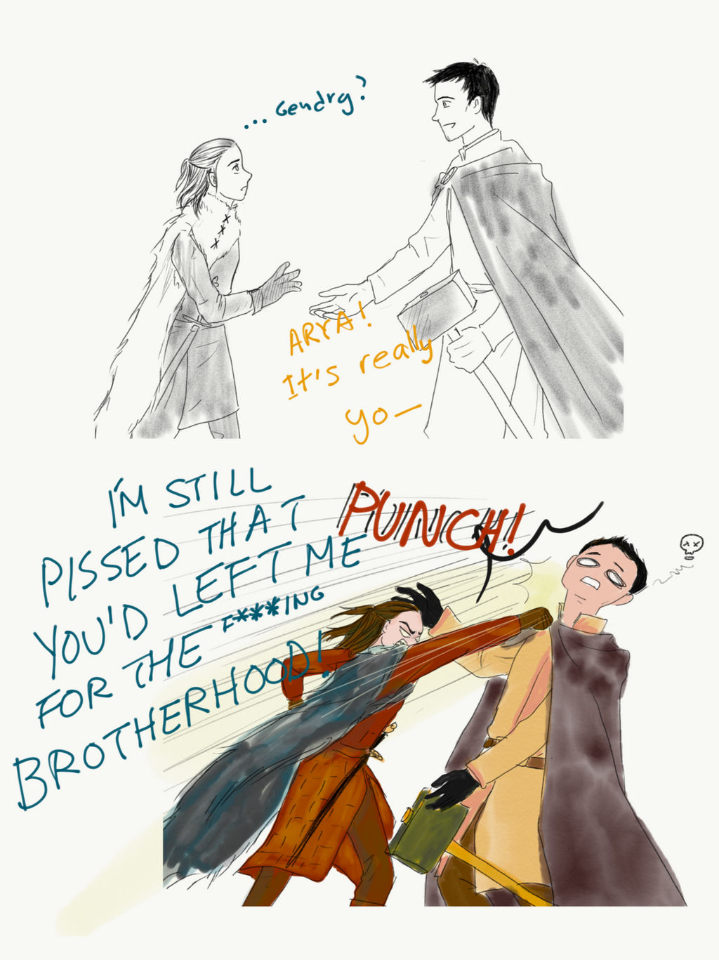 Gendry Arya Reunion Season 7 By Joyjuhee On Deviantart