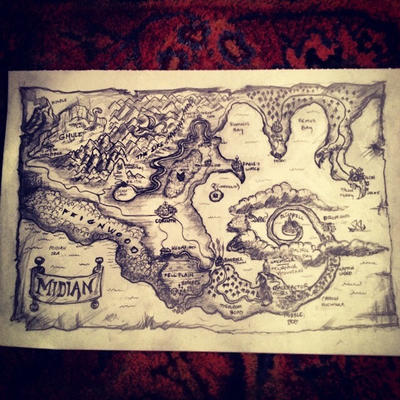 Illustrated Map of the Land of Midian by jackDIABLO on DeviantArt