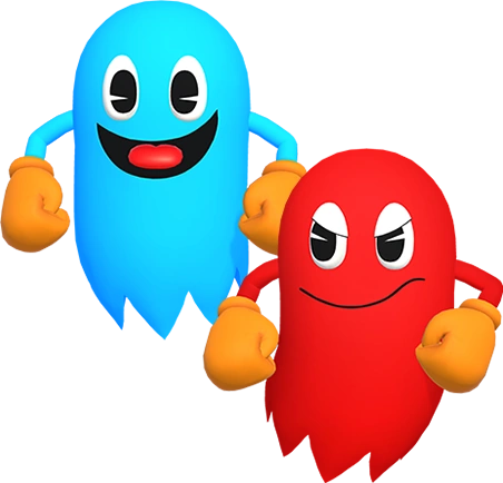 Inky and Blinky - Pac-Man World Re-Pac by Rubychu96 on DeviantArt