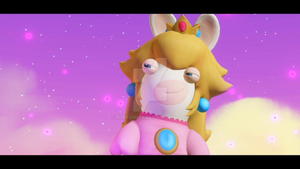 Primcess Peach Rabbid Rabbid Peach (Screenshot) Sparks of Hope by Rubychu96 on DeviantArt