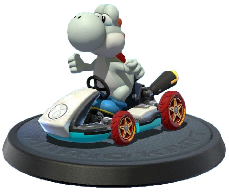 White Yoshi (Mario Kart 8 Deluxe) by Rubychu96 on DeviantArt