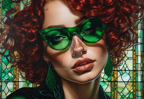 Stained Glass Style Women Series 4935