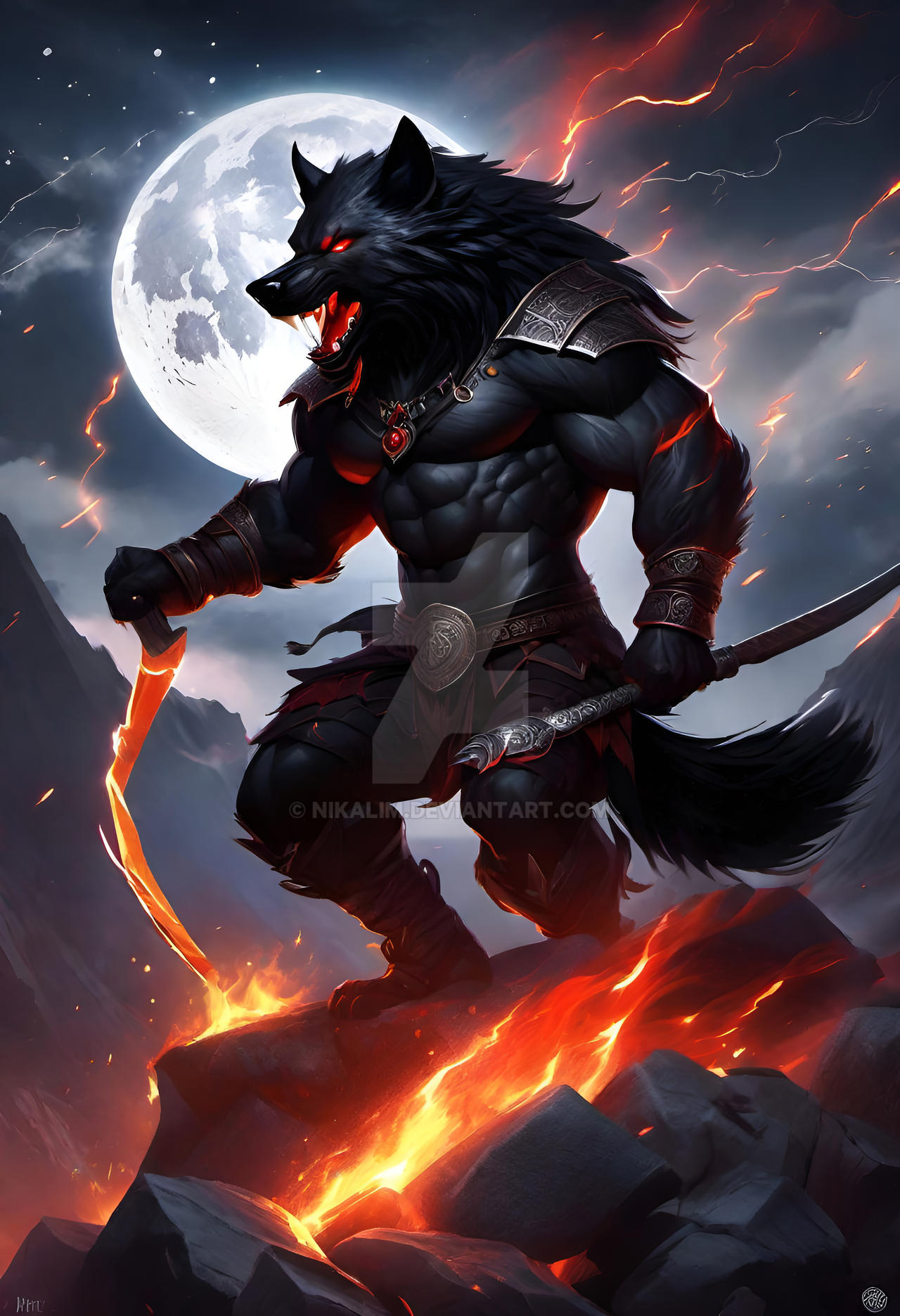 Werewolf In Fire - Img 0142 by NikaLim on DeviantArt