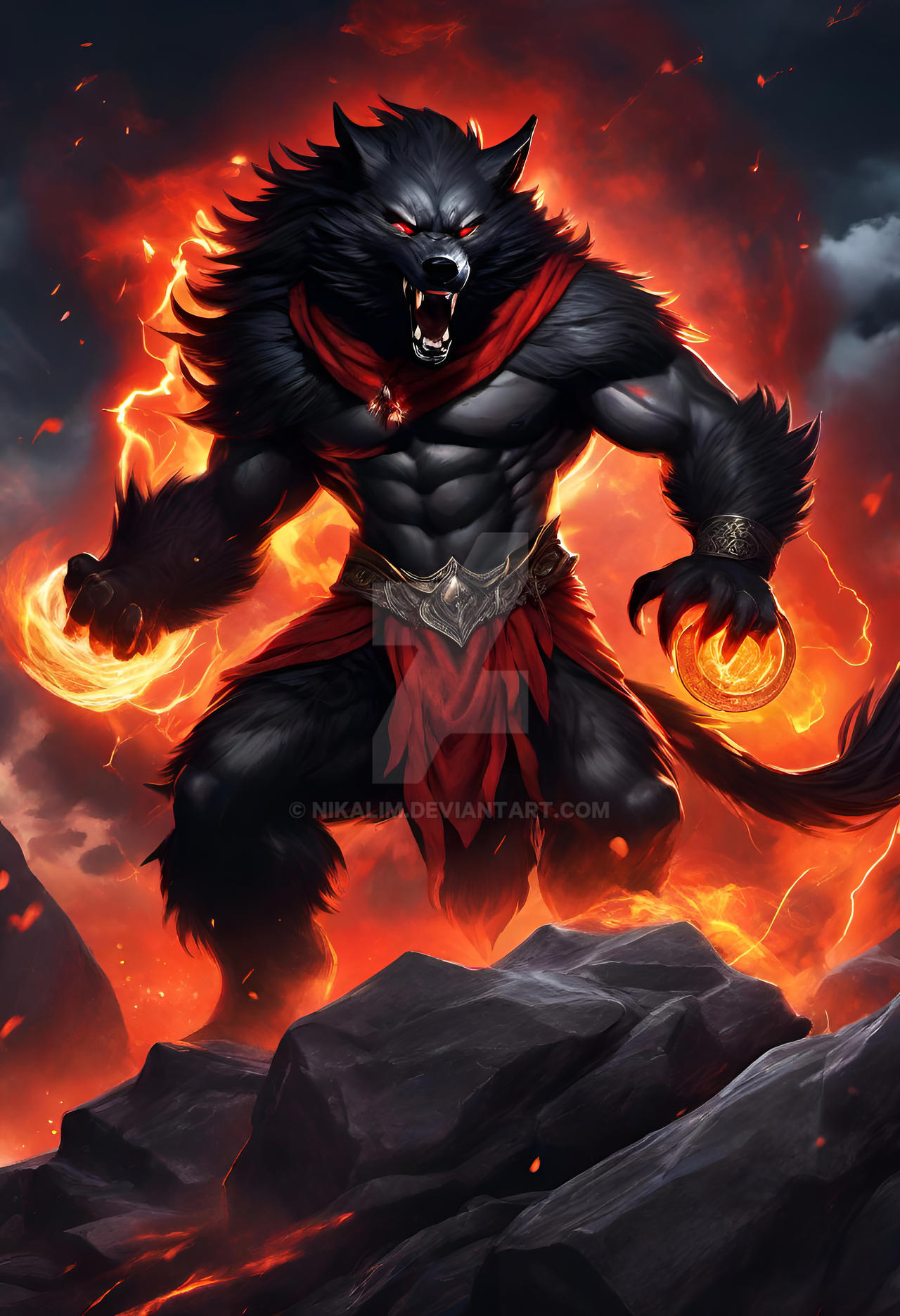 Fire Werewolf WE FIGHT THE SKELTON WEREWOLF HYBRID | Son Of The New