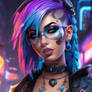 Cyberpunk Woman Portrait -  Img 2857