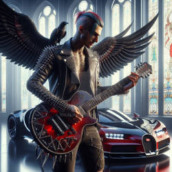 Man Playing on Guitar 36 AI