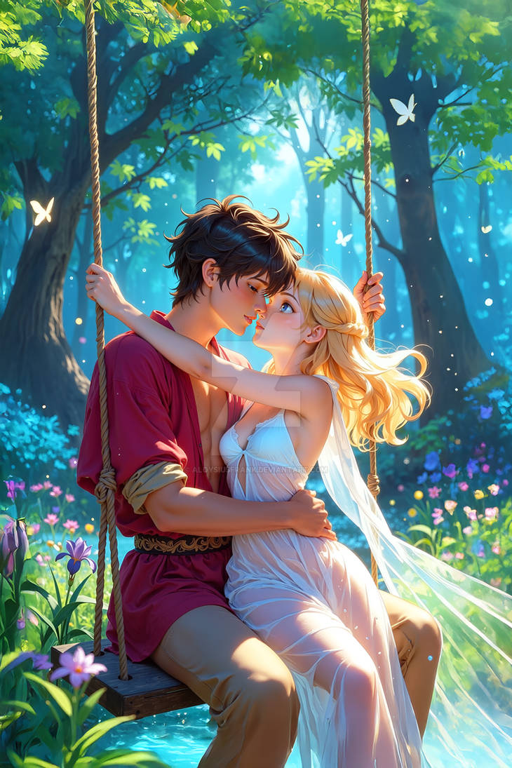 Romantic Deviantart Romantic Embrace on a Swing by aloysiusfrank on DeviantArt
