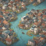 A flooded city, where people are creating networks