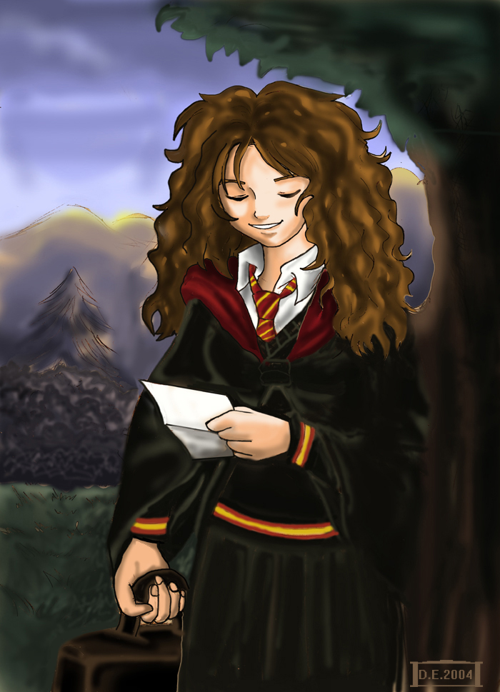 Hermione is reading a letter