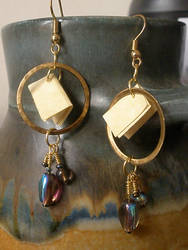 book earrings