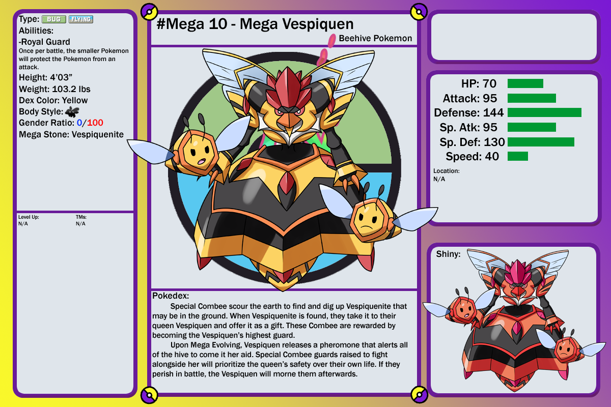 Chushin Pokedex - M 11 - Mega Vespiquen