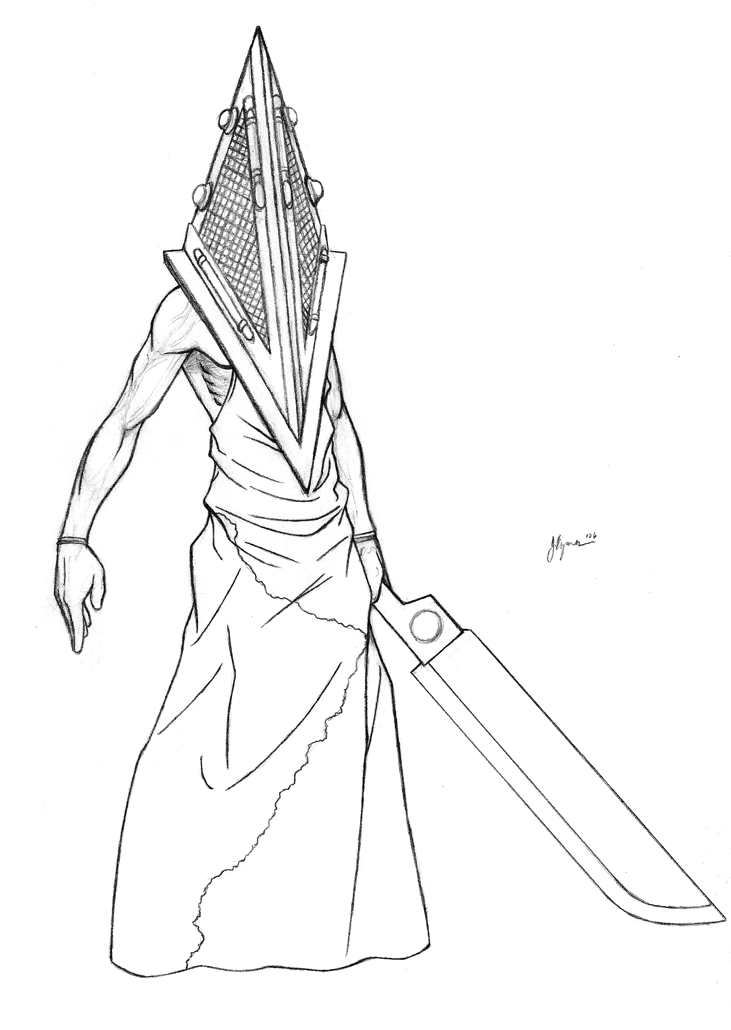 movie pyramid head sketch