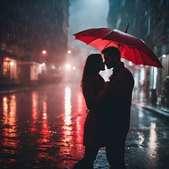 Kissing in the Rain II by Val-Faustino