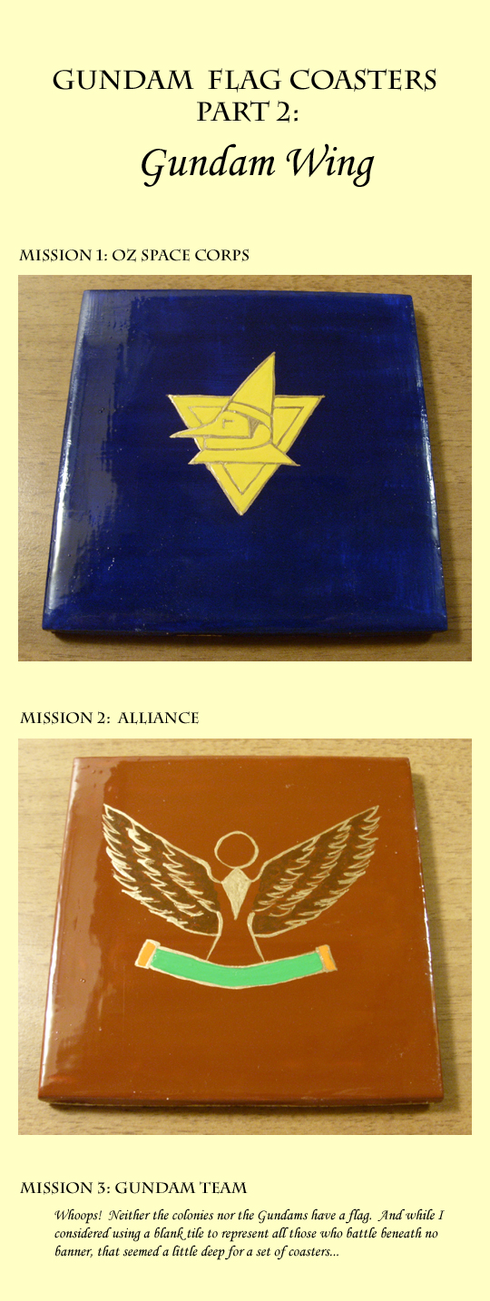 Gundam Coasters:  Gundam Wing