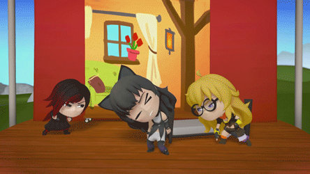 RWBY Chibi GIFs - Easy There, Wolfie!