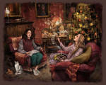 Christmas at Griffindor Common Room by AlyonaGlebova