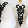 Lace Necklace, Onyx victorian flower