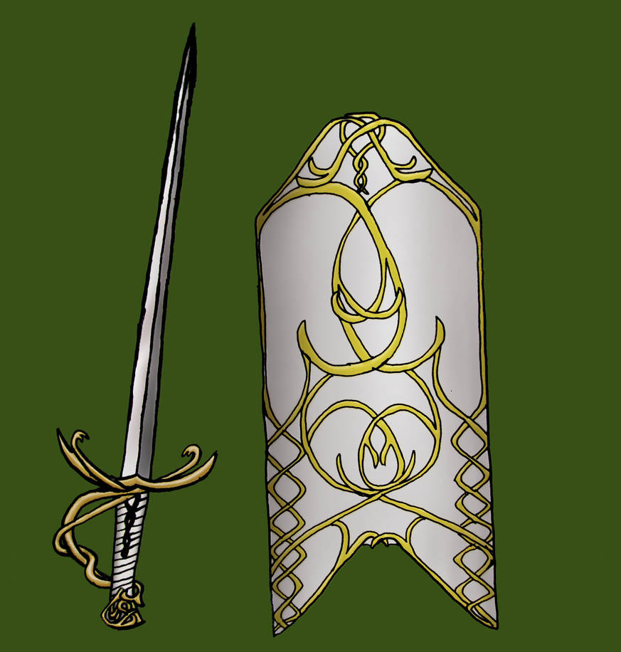 Sword and Shield Design by midenianlostie on DeviantArt