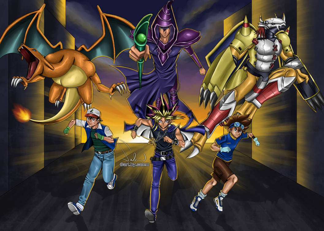 Yugioh x Pokemon x Digimon by ahmedsalem238 on DeviantArt