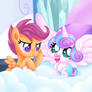 Princess Flurry Heart and Scootaloo