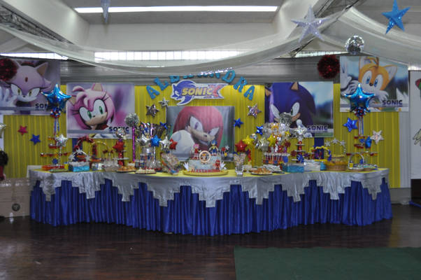 Decoracion de la fiesta de Sonic