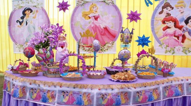 Decoracion de la fiesta de princesas Disney