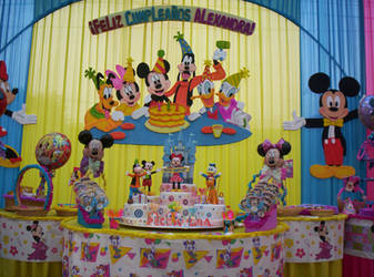 Decoracion de la fiesta de Mickey Mouse