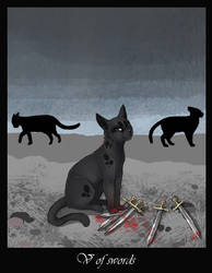 Cat TARO. 5 of Swords