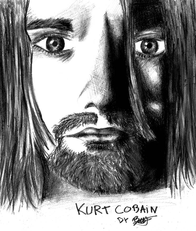 kurt cobain fan art by stupidpencil on