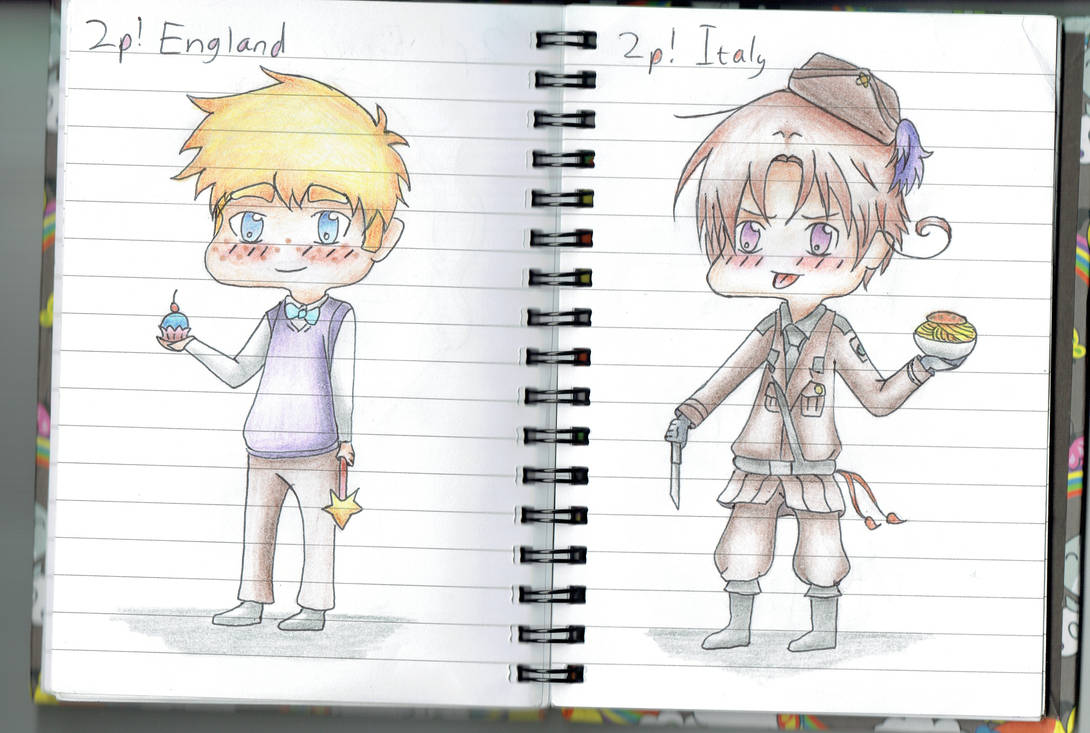 2p hetalia Italy and Engalnd chibi by SnuffyBear-kun on DeviantArt