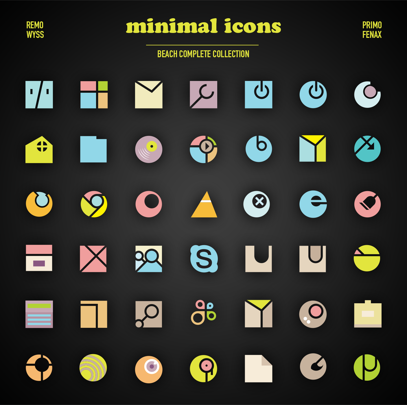 [icon set] Minimal Icon Collection [beach compl.]