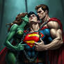 Poison Ivy and Lex Luthor have Superman all chaine