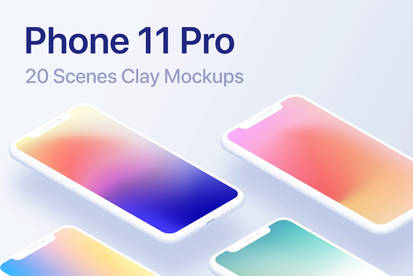 Phone 11 Pro   20 Clay Mockups